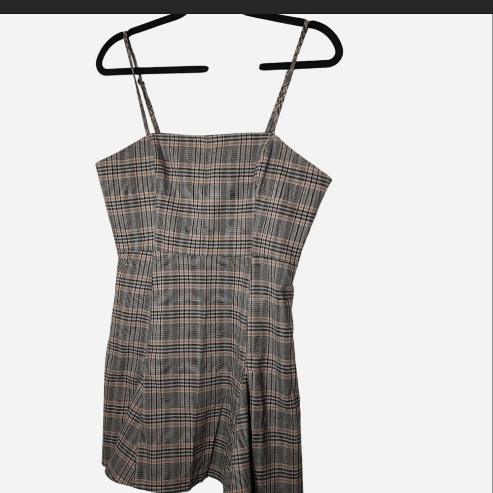 Pre-owned Urban Outfitters Blue Plaid Mini Dress - Picture 7 of 7